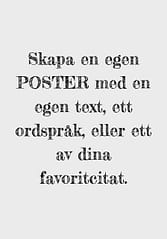 1. Personlig Text Poster