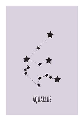 Zodiac Aquarius Poster