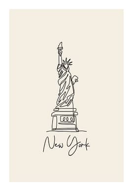 Frihetsgudinnan New York Poster