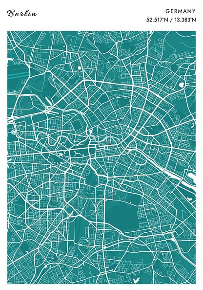 Berlin Green Map Poster