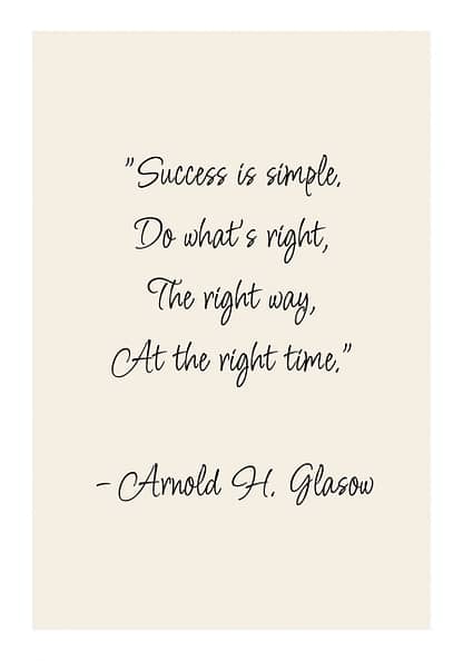 success is simple quote poster