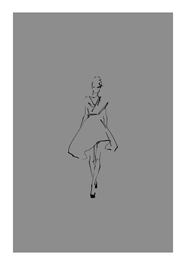 Fashion Catwalk Gray Poster