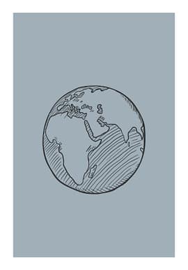 Planeten jorden blå poster