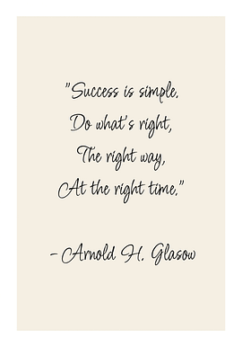 Success is simple quote poster
