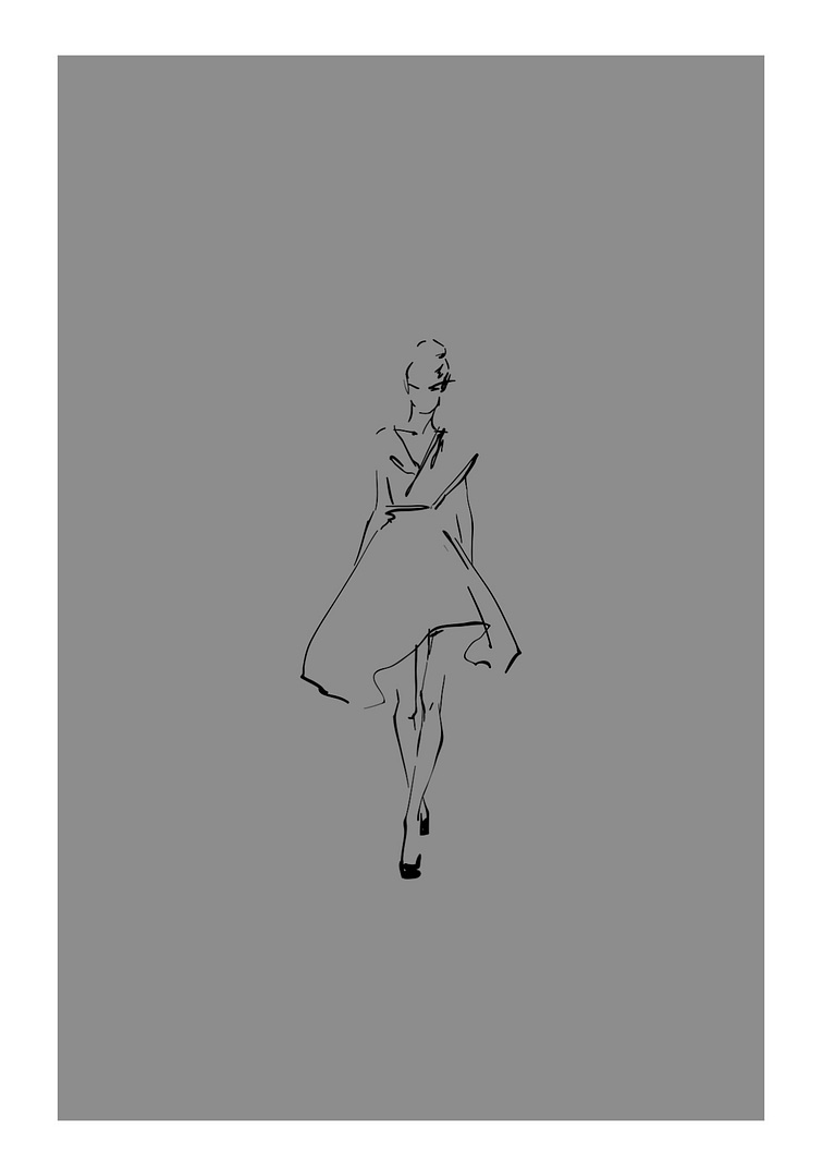 Fashion Catwalk Gray Poster