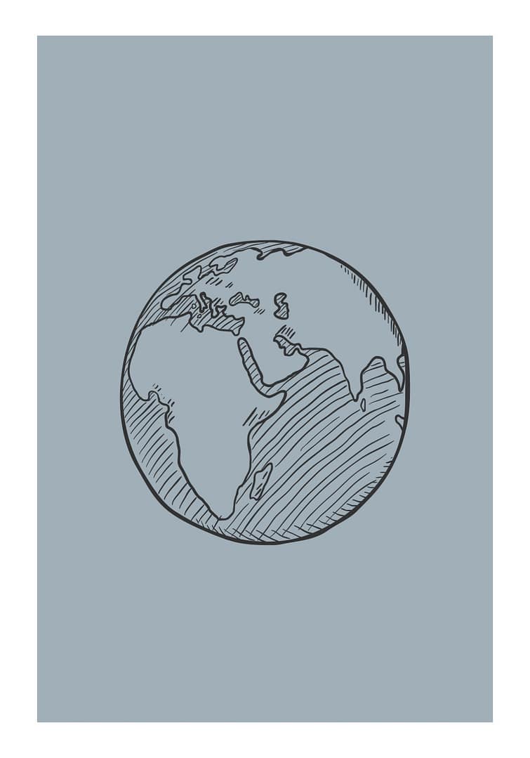 planet earth blue poster